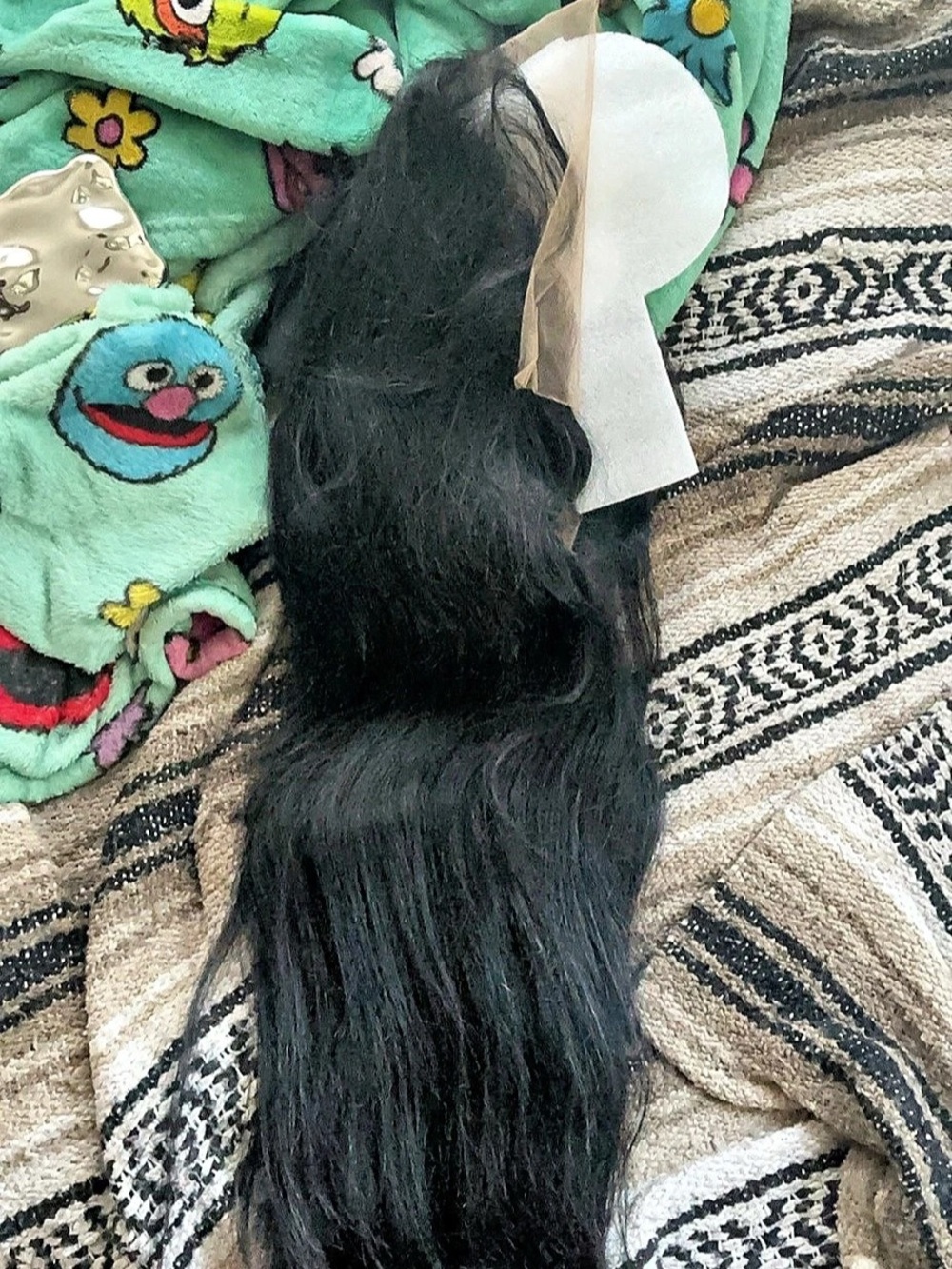 30-inch Black Straight Wig